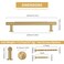 Urnew Brushed Gold Kitchen Cabinet Pulls 2 Pack 5 Inch Solid Brass Handles for Dresser and Drawers Knurled Furniture Door Hardware Bathroom Cabinet Pulls