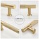 Urnew Brushed Gold Kitchen Cabinet Pulls 2 Pack 5 Inch Solid Brass Handles for Dresser and Drawers Knurled Furniture Door Hardware Bathroom Cabinet Pulls