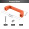 uxcell 2 Pack Rectangular Pull Handle 120mm47 Hole Center Aluminium Alloy Door Handle Modern Drawer Pull for Drawer Cabinets Gate Garages Orange