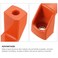 uxcell 2 Pack Rectangular Pull Handle 120mm47 Hole Center Aluminium Alloy Door Handle Modern Drawer Pull for Drawer Cabinets Gate Garages Orange