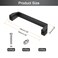 uxcell 2 Pack Rectangular Pull Handle 180mm71 Hole Center Aluminium Alloy Door Handle Modern Drawer Pull for Drawer Cabinets Gate Garages Black