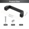 uxcell 4 Pack Rectangular Pull Handle 120mm47 Hole Center Aluminium Alloy Door Handle Modern Drawer Pull for Drawer Cabinets Gate Garages Black