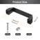 uxcell 4 Pack Rectangular Pull Handle 120mm47 Hole Center Aluminium Alloy Door Handle Modern Drawer Pull for Drawer Cabinets Gate Garages Black