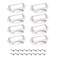 uxcell Label Holder Pull Handles Vintage Iron Label Frame Drawer Knobs for Cabinet Cupboard Silver Tone 90x41mm Pack of 8 w Screws