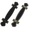VAKTOK Leather Handle Leather Trunk Handles Black Leather Handle for Handheld Replacement of Luggage Closets Cabinet doorknobs suitcases etc 4pcs