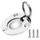 Waziaqoc Flush Pull Ring Round Ring Pull 316 Stainless Steel Recessed Pull Handle Round Boat Hatch Latch for Furniture Door