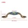 WDONAY 2 Pcs Cabinet Pulls Brushed Brass Ceramic Kitchen Drawer Pulls Vintage Waves Cabinet Handles 3 Hole Center Distancefor Kitchen Bathroom Bedroom