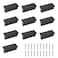 Wealrit 10 Pack Drawer Pulls 189 Inch Length T Shaped Cabinet Pulls Knobs for Dresser Drawer Rectangle Furniture Cabinet Handles Hole to Hole is 126 Black