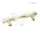 Wealrit 4 pcs Bamboo Shape Cabinet PullsHole Center 25 Inch Decorative Drawer Pulls with ScrewsBrushed Gold Bamboo Drawer Pulls