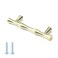 Wealrit 4 pcs Bamboo Shape Cabinet PullsHole Center 25 Inch Decorative Drawer Pulls with ScrewsBrushed Gold Bamboo Drawer Pulls