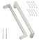 WellMade 10 Pack Satin Nickel Cabinet Pulls 5 Inch Hole Center 54 Overall Length Solid Brushed Nickel Kitchen Drawer Handles for Cabinets and Dresser Modern Cabinet Hardware