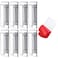 Weysat 8 Pcs Mirror Closet Door Pulls Handle Adhesive Self Stick Acrylic Drawer Handle Knob Large Clear Instant Stick on Knobs for Closet Cabinet Wardrobe Windows Dresser Sliding Door 5 x 2 Inch