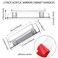 Weysat 8 Pcs Mirror Closet Door Pulls Handle Adhesive Self Stick Acrylic Drawer Handle Knob Large Clear Instant Stick on Knobs for Closet Cabinet Wardrobe Windows Dresser Sliding Door 5 x 2 Inch