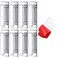 Weysat 8 Pcs Mirror Closet Door Pulls Handle Adhesive Self Stick Acrylic Drawer Handle Knob Large Clear Instant Stick on Knobs for Closet Cabinet Wardrobe Windows Dresser Sliding Door 5 x 2 Inch