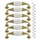 XINGYHENG 6PCS Cabinet Dresser Pulls White Ceramic Dresser Pulls Cupboard Drawer Pull Knobs Door Pull Handle with Screws 3896mm Centers Gold White 378 Inch Hole Centers