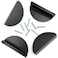 XMHF 4 Packs Matte Black Cabinet Pulls Semicircle Drawer Dresser Handles 212Inch Hole Center 3 Inch Overall Length Hardware