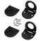 XMHF 4Pack Recessed Type Door Drawer Handle Modern Flush Ring Kitchen Dresser Furniture Handle PullFlat Black Oval