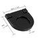 XMHF 4Pack Recessed Type Door Drawer Handle Modern Flush Ring Kitchen Dresser Furniture Handle PullFlat Black Oval