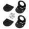 XMHF 4Pack Recessed Type Door Drawer Handle Modern Flush Ring Kitchen Dresser Furniture Handle PullFlat Black Oval