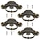 XZW Antique Bronze Antique Brass Cabinet Pulls Vintage Drawer Handles with Screws for Jewelry Box and Jewelry Box Hardware 4PCS