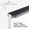 YCSJ 15 Pack Black Cabinet Pulls 120mm Length Matte Concealed Edge Handles with Modern Tab Finger Design for Kitchen and Wardrobe