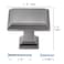 YCSJ Grey Square Cabinet Pulls 10 Pack 13 Inch Gunmetal Vintage Knobs for Kitchen Furniture Farmhouse Drawers Bathroom Vanity Hardware