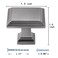 YCSJ Grey Square Cabinet Pulls 10 Pack 13 Inch Gunmetal Vintage Knobs for Kitchen Furniture Farmhouse Drawers Bathroom Vanity Hardware