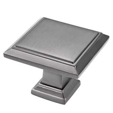 YCSJ Grey Square Cabinet Pulls 10 Pack 13 Inch Gunmetal Vintage Knobs for Kitchen Furniture Farmhouse Drawers Bathroom Vanity Hardware