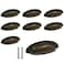 Yoohey Hitefu Yoohey 8Pack 35 Hole Center Vintage Farmhouse Style Pulls Cup Pull Handles Flat Bronze Cabinet Cup Pulls for Cabinet Dresser Drawer Bin Bronze