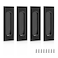 yuntop Black Sliding Closet Door Handles Recessed Finger Flush Pulls Stainless Steel Handles Closet Door Pulls4 Pack 472 Inch