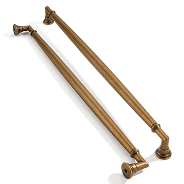 ZAUYX 2 Pack 12 Inch Hole Center Vintage Antique Brass Cabinet pulls Solid Heavy Duty Aged Bronze Cabinet Pull Cabinet Handles Kitchen Cabinet Hardware Vanity Handles Bathroom Cabinet pulls