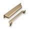 ZAUYX 2 Pack 212 Inch Center to Center Brushed Brass Cabinet Cup Pulls Gold Drawer Pulls Kitchen Hardware Satin Brass Channing Cup Pulls Drawer Handles Knobs 25 inch Hole Center