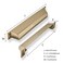 ZAUYX 2 Pack 212 Inch Center to Center Brushed Brass Cabinet Cup Pulls Gold Drawer Pulls Kitchen Hardware Satin Brass Channing Cup Pulls Drawer Handles Knobs 25 inch Hole Center