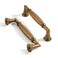 ZAUYX 2 Pack 4 Inch Hole Center Vintage Antique Brass Cabinet pulls Solid Heavy Duty Aged Bronze Cabinet Pull Cabinet Handles Kitchen Cabinet Hardware Vanity Handles Bathroom Cabinet pulls