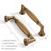 ZAUYX 2 Pack 4 Inch Hole Center Vintage Antique Brass Cabinet pulls Solid Heavy Duty Aged Bronze Cabinet Pull Cabinet Handles Kitchen Cabinet Hardware Vanity Handles Bathroom Cabinet pulls