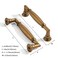 ZAUYX 2 Pack 4 Inch Hole Center Vintage Antique Brass Cabinet pulls Solid Heavy Duty Aged Bronze Cabinet Pull Cabinet Handles Kitchen Cabinet Hardware Vanity Handles Bathroom Cabinet pulls