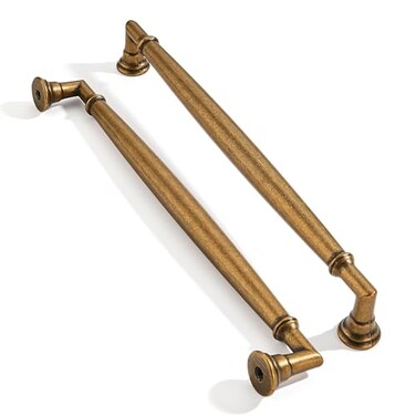 ZAUYX 2 Pack 8 Inch Hole Center Vintage Antique Brass Cabinet pulls Solid Heavy Duty Aged Bronze Cabinet Pull Cabinet Handles Kitchen Cabinet Hardware Vanity Handles Bathroom Cabinet pulls