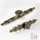 Zernmiarder 5pcs Antique Bronze Cabinet Knobs and Pulls 334 inch Hole Centers Vintage Drawer Knobs with Plate Retro Dresser Pulls Metal Cabinet Hardware for Drawer Dresser Closet