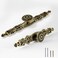 Zernmiarder 5pcs Antique Bronze Cabinet Knobs and Pulls 334 inch Hole Centers Vintage Drawer Knobs with Plate Retro Dresser Pulls Metal Cabinet Hardware for Drawer Dresser Closet