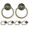 Zernmiarder 6pcs Antique Brass Drop Ring Drawer Pulls Vintage Cabinet Ring Handles Metal Drawer Knobs for Dresser Drawers Cupboards