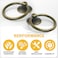 Zernmiarder 6pcs Antique Brass Drop Ring Drawer Pulls Vintage Cabinet Ring Handles Metal Drawer Knobs for Dresser Drawers Cupboards