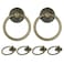 Zernmiarder 6pcs Antique Brass Drop Ring Drawer Pulls Vintage Cabinet Ring Handles Metal Drawer Knobs for Dresser Drawers Cupboards