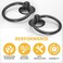 Zernmiarder 6pcs Black Drop Ring Drawer Pulls Vintage Cabinet Ring Handles Metal Drawer Knobs for Dresser Drawers Cupboards
