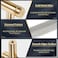 Zernmiarder Knurled Cabinet Pulls 12 Pack 4 Inch Long Cabinet Handles Metal Door Pulls Kitchen Drawer Pull Knurled Dresser Handles 3 Hole to Hole Grey Gold