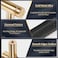 Zernmiarder Knurled Cabinet Pulls 2 Pack 4 Inch Long Cabinet Handles Metal Door Pulls Kitchen Drawer Pull Knurled Dresser Handles 3 Hole to Hole Black Gold
