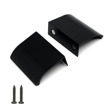 ZLYY 6 pcs 50mm20in Length Black Cabinet Handles Modern Finger Edge Pulls for CabinetsMatte Black Drawer Pulls Kitchen Tabs Pull Hardware Aluminum Hidden Cabinet Kitchen Drawer Handles Knobs
