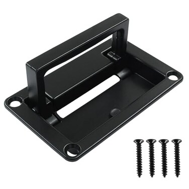Zorfeter Black Recessed Pull Handles with Mount Screws Hatches Pull Handle 35x24 Inch Flush Lift Recessed Door Handle for Toolbox Deck Hatch Chest Case