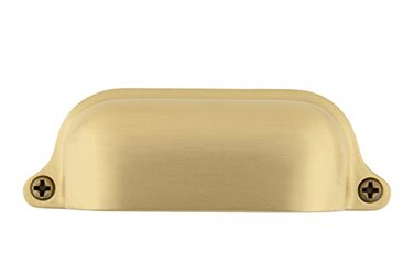 Nostalgic Warehouse Cup Pull Farm Large in Satin Brass
