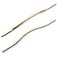 Goo-Ki GooKi Low Profile Brushed Brass Cabinet Pulls Double Hole Centers 113126 Zinc Alloy Handle for Drawer Cupboard Wardrobe6 Packed
