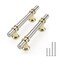 Rergy 5 Pack 3 Inch Brushed Nickel and Gold Cabinet Pulls HeavyDuty Kitchen Cabinet Handles RustResistant and Durable Drawer Pulls Zinc Alloy Hardware for CupboardClosetCabinets